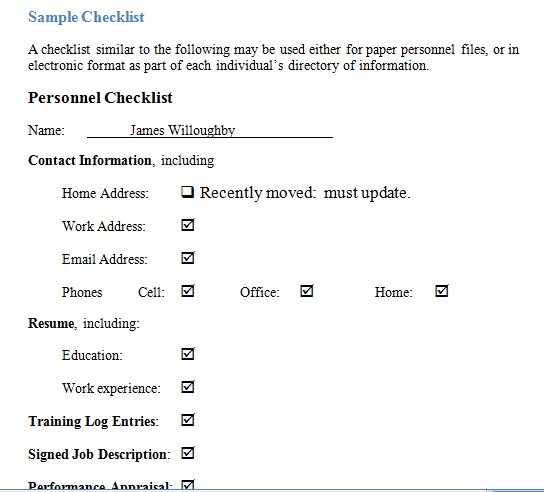 personnel_file_checklist